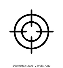 Target line icon isolated on white background.