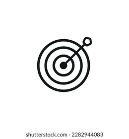 Target line icon,  linear style sign for mobile concept and web design