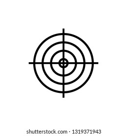 Target line icon, logo isolated on white background