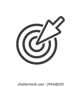 Target  line icon  on white background. Vector illustration.