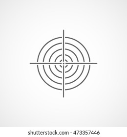 Target Line Icon On White Background