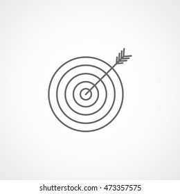 Target Line Icon On White Background