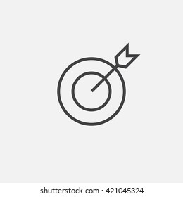 target line icon, outline vector logo illustration, linear pictogram isolated on white