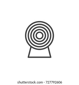 Target line icon, outline vector sign, linear style pictogram isolated on white. Symbol, logo illustration. Editable stroke