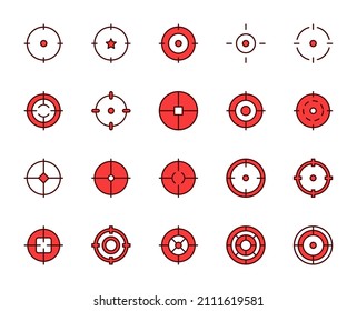 Target  line icon set. Collection of vector symbol in trendy flat style on white background. Target  sings for design.