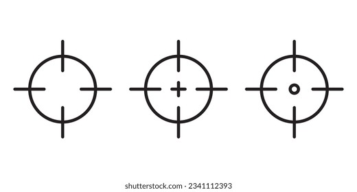 Conjunto de iconos de línea de destino diseño simple