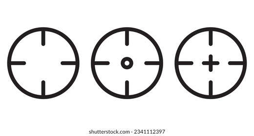 Target line icon set simple design