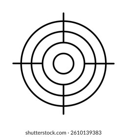 Target Line Icon. Startup, Success, Growth Editable Stroke Vector Illustration