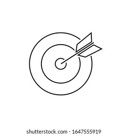Icono de línea de destino Ilustración vectorial