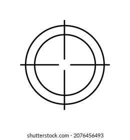 Target line icon vector illustration isolated on white background