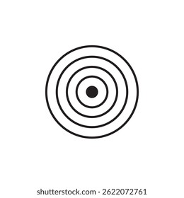 Target line icon vector isolated on white background