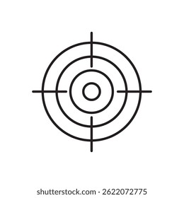 Target line icon vector isolated on white background