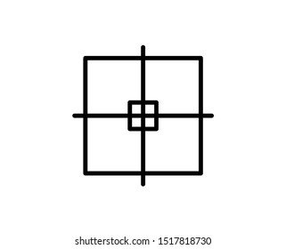 Target line icon. Vector symbol in trendy flat style on white background. Web sing for design.