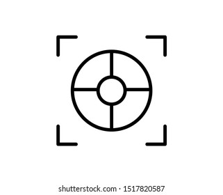 Target line icon. Vector symbol in trendy flat style on white background. Web sing for design.