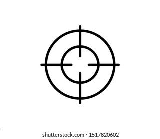 Target line icon. Vector symbol in trendy flat style on white background. Web sing for design.