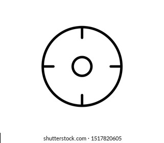 Target line icon. Vector symbol in trendy flat style on white background. Web sing for design.