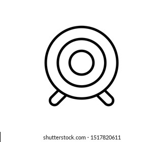 Target line icon. Vector symbol in trendy flat style on white background. Web sing for design.