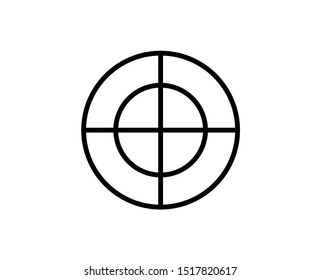 Target line icon. Vector symbol in trendy flat style on white background. Web sing for design.