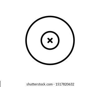 Target line icon. Vector symbol in trendy flat style on white background. Web sing for design.