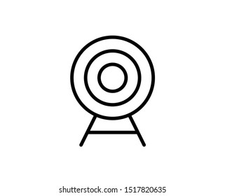 Target line icon. Vector symbol in trendy flat style on white background. Web sing for design.