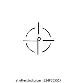 Diseño de iconos de estilo de línea de destino