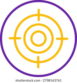 Línea de destino Diseño de icono de Vector de dos colores