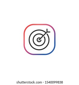 Target  - Line Vector Icon
