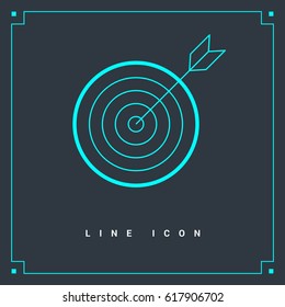 Target line vector icon