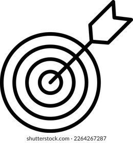 Target Line Vector Icon Design