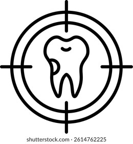 Target Line Vector Icon Design