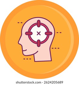 Diseño de icono de Vector de línea de destino
