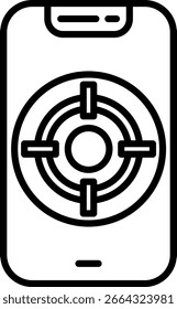 Diseño de icono de Vector de línea de destino