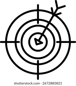 Design de ícone de vetor de linha de destino