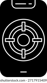 Diseño de icono de Vector de línea de destino