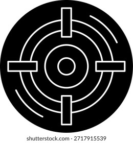 Diseño de icono de Vector de línea de destino