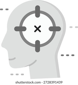 Diseño de icono de Vector de línea de destino