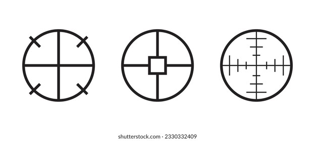 Target line vector icon. Sniper aim	
