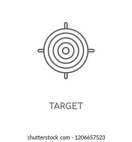 Target linear icon. Target concept stroke symbol design. Thin graphic elements vector illustration, outline pattern on a white background, eps 10.