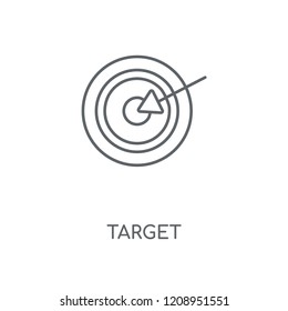 Target linear icon. Target concept stroke symbol design. Thin graphic elements vector illustration, outline pattern on a white background, eps 10.