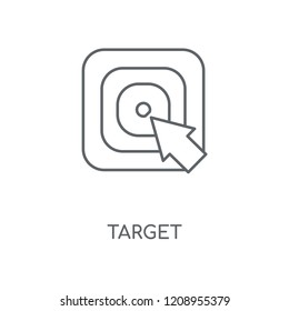 Target linear icon. Target concept stroke symbol design. Thin graphic elements vector illustration, outline pattern on a white background, eps 10.