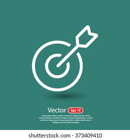 Target, linear icon. One of a set of linear web icons