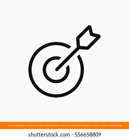 Target, linear icon. One of a set of linear web icons