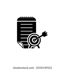 Target List Icon. Action Plan Icons vector illustration