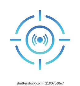 target live logo gradient design template icon element