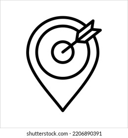 target location black outline icon