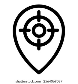 Target location - clean and modern ecommerce and online marketing icon