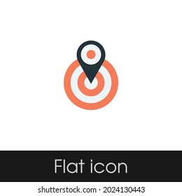 target location Flat icon Design Isolated White Background, Eps 10