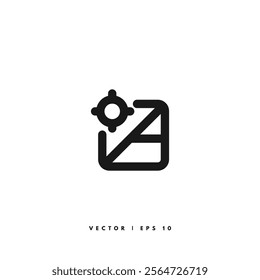 Target Location Icon. Editable Stroke