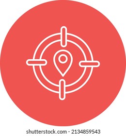 Target Location line circle icon vector image. Can also be used for web apps, mobile apps and print media.