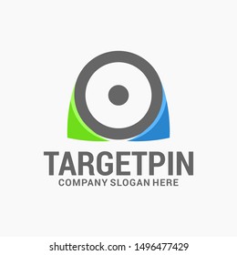 Target Location Logo Template Design